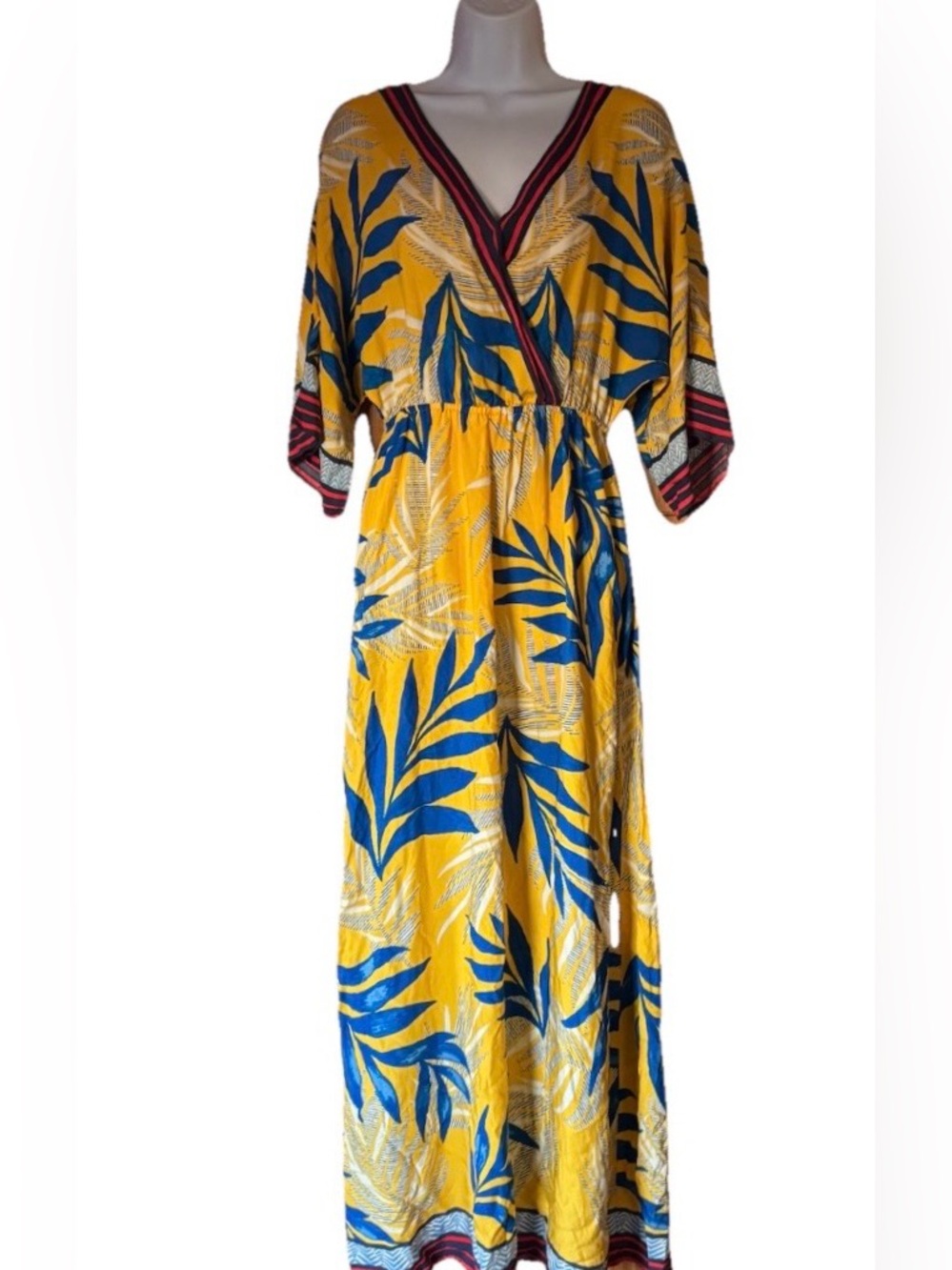 Flying Tomato Tropical Maxi Dress Women’s Sz M Boho Festival Gypsy Hippie
